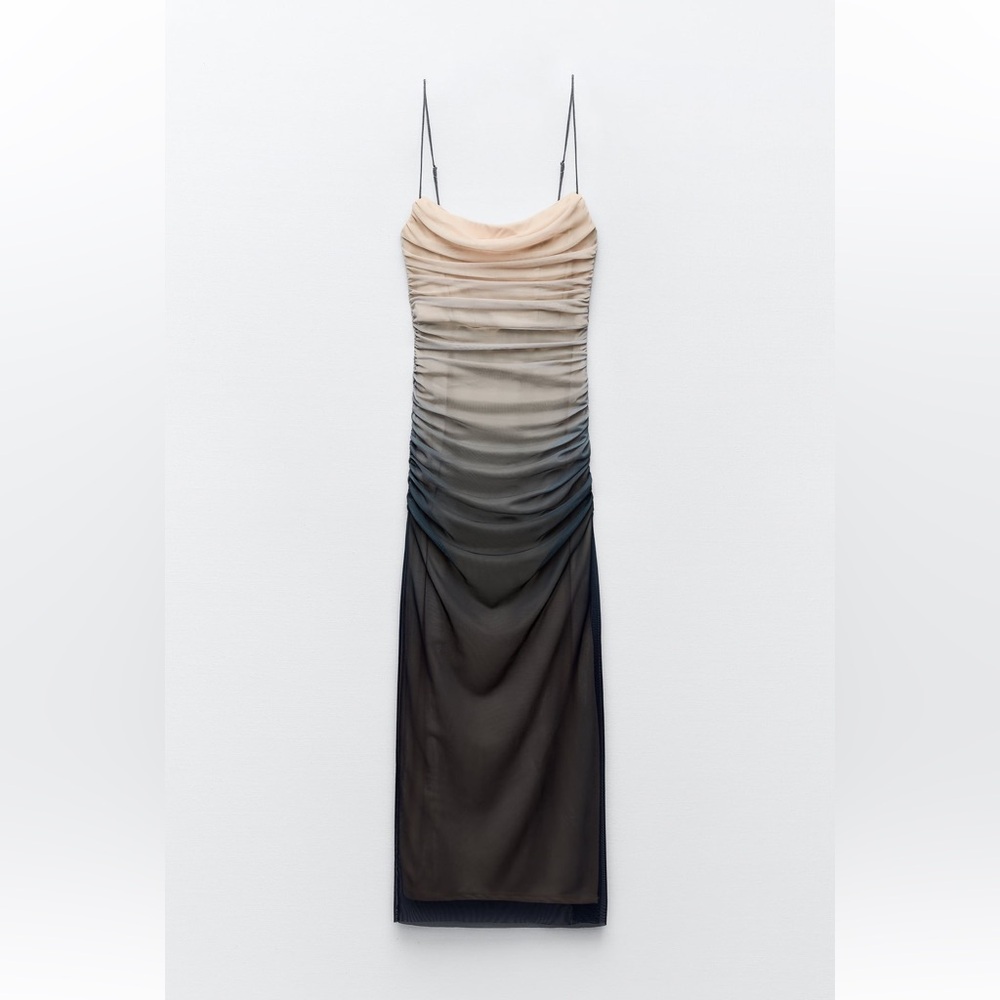 Zara Print Dress with Tulle